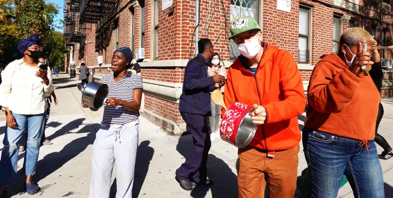 جانب من احتفالات الأميركيين بفوز بايدن في الانتخابات الرئاسية