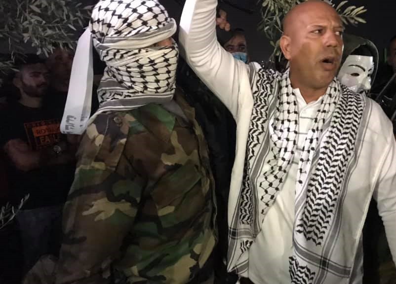 جانب من الاحتفال بالافراج عن الأسير أديب القط ( عدسة : ثائر ابوبكر/ وفا)