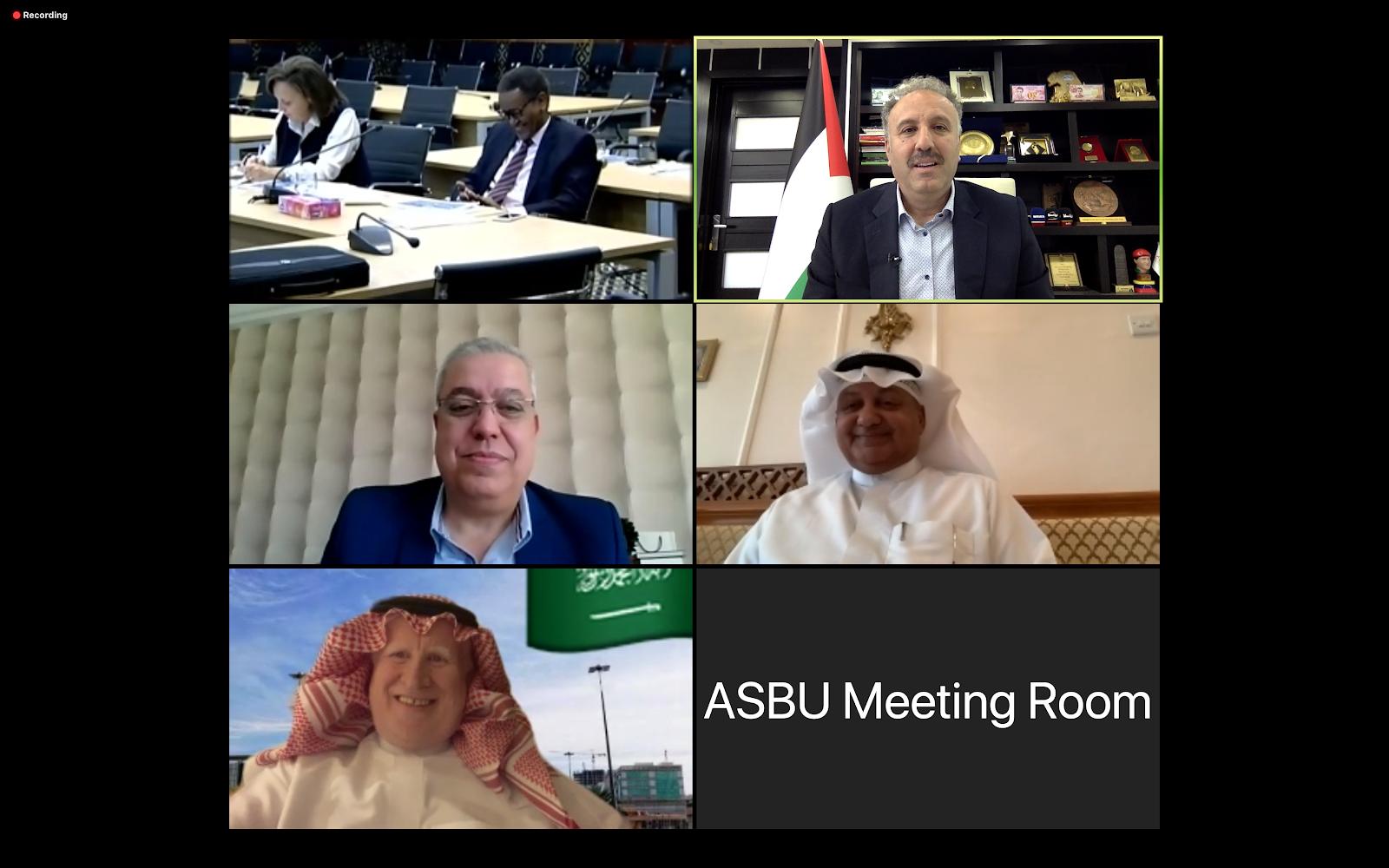 الوزير عساف خلال مشاركته في اجتماع المكتب التنفيذي للشؤون الطارئة لاتحاد الإذاعات العربية