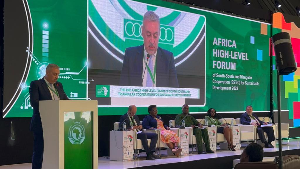 جانب من مشاركة فلسطين في المنتدى الأفريقي 